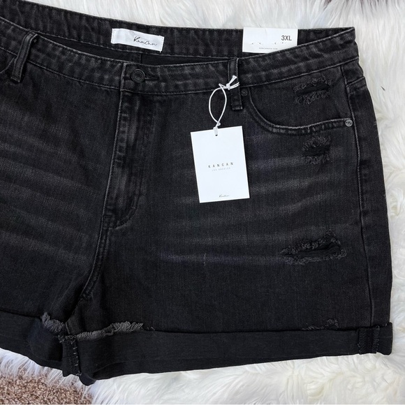 KanCan Black Jean Shorts for Women - Picture 4 of 10